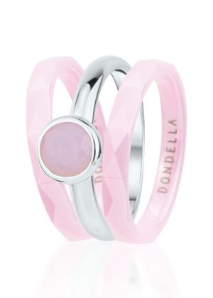 Dondella® roosad keraamilised sõrmused igapäevaseks kandmiseks