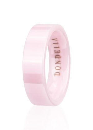 Dondella® kriimustuskindel roosa keraamiline sõrmus naisele
