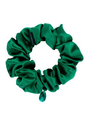 Dondella® mulberry siidist rohelised juuksekummid naistele Luxury Silk Green Scrunchie - HSC16-1-J