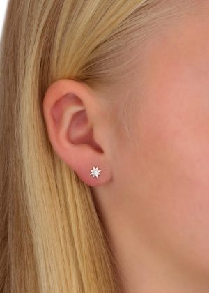 Dondella sterling silver earrings Star