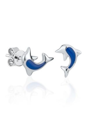 Dondella sterling silver earrings Dolphin