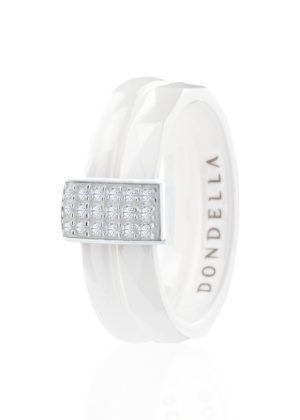 Dondella® valge keraamiline sõrmus igapäevaseks kandmiseks