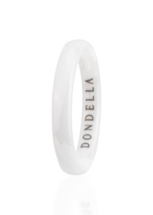 Dondella® allergiavaba valge keraamiline sõrmus naisele