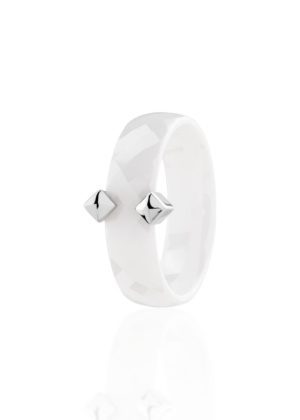Dondella ceramic and sterling silver ring