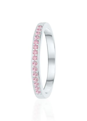 Dondella® trendikas roosade kristallidega hõbesõrmus naisele