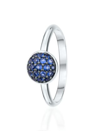 Dondella® kaunid siniste kristallidega hõbesõrmused naistele