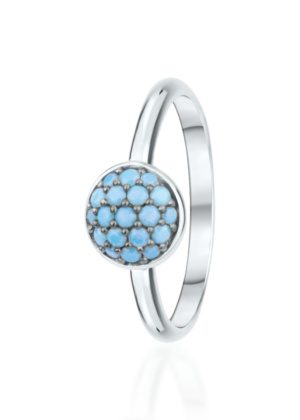 Dondella® trendikas siniste kristallidega hõbesõrmus naisele