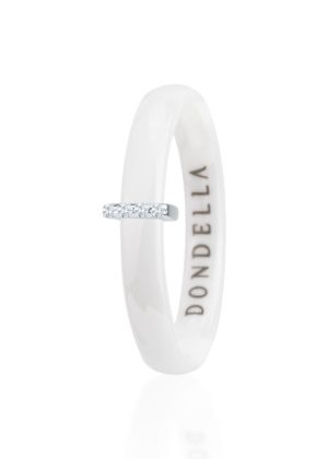 Dondella® valged keraamilised sõrmused igapäevaseks kandmiseks