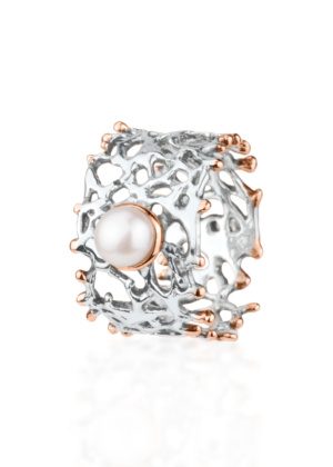 Dondella jewelry with precious stones Freshwater pearl. Rings for women