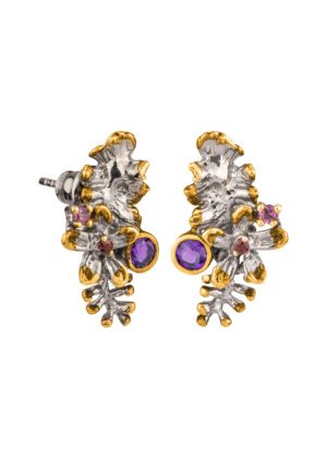 Dondella jewelry with precious stones Amethyst, Carnelian, Topaz. Earrings for women