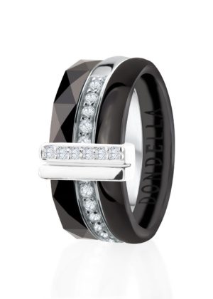 Dondella® stiilsed mustad keraamilised sõrmused naistele