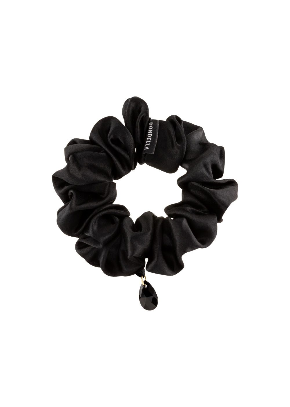 Luxury Silk Black Scrunchie - Dondella