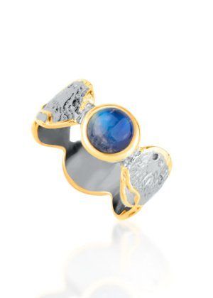 Dondella jewelry with precious stones Spectrolite. Rings for women
