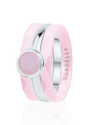 Dondella kvaliteetne roosa keraamiline sõrmus naisele