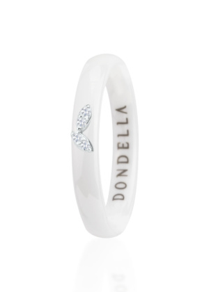 Dondella® trendikad valged keraamilised sõrmused naistele