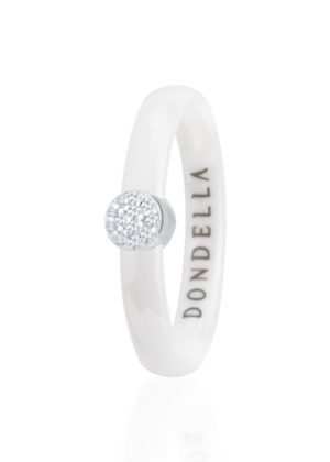Dondella valge keraamiline sõrmus igapäevaseks kandmiseks