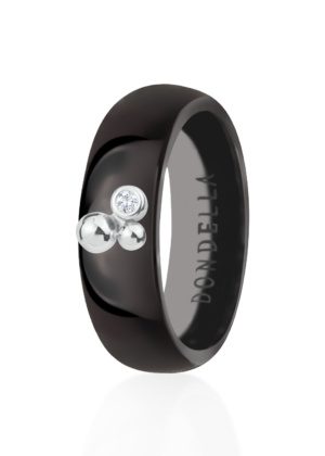Dondella® unikaalne must keraamiline sõrmus naisele