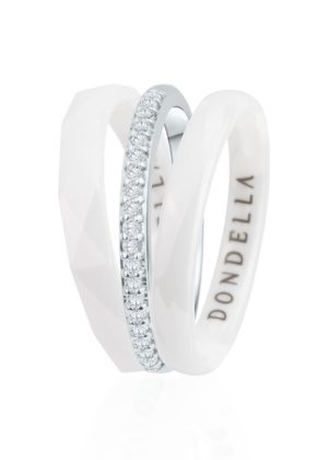 Dondella® kvaliteetne valge keraamiline sõrmus naisele