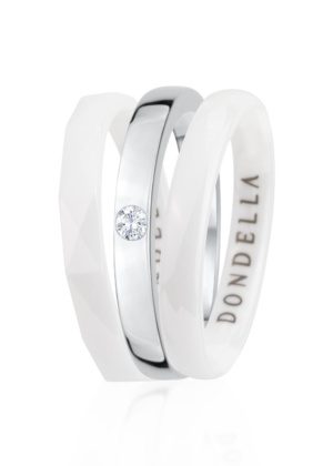 Dondella® valged keraamilised sõrmused igapäevaseks kandmiseks