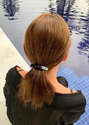 Dondella® brown hair clip made of bioplastic