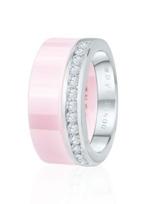Dondella® trendikas roosa keraamiline sõrmus naisele