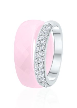 Dondella® kvaliteetsed roosad keraamilised sõrmused naistele