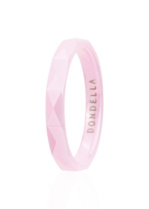 Dondella® kriimustuskindlad roosad keraamilised sõrmused naistele