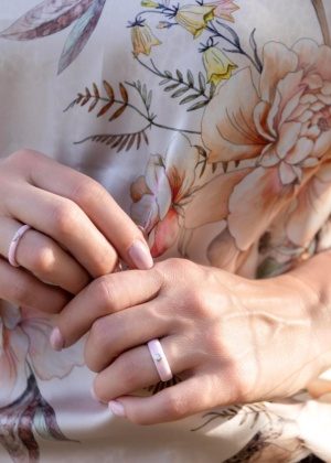 Dondella® vastupidavad roosad keraamilised sõrmused naistele
