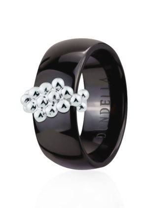 Dondella® minimalistlik must keraamiline sõrmus naisele