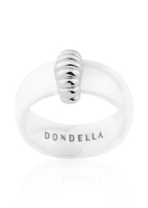 Dondella unikaalne valge keraamiline sõrmus naisele
