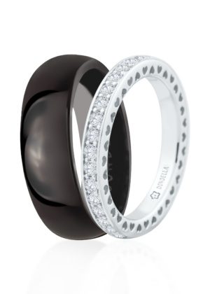 Dondella® unikaalne must keraamiline sõrmus naisele