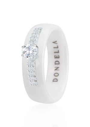 Dondella® unikaalsed valged keraamilised sõrmused naistele